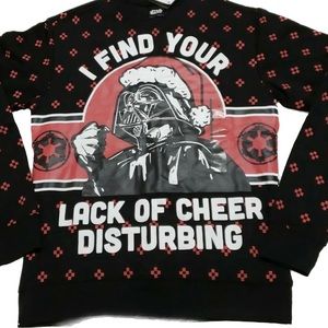 Star Wars Unisex Darth Vader I Find Your Lack of Cheer Disturbing Sweatshirt Lg